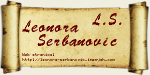 Leonora Šerbanović vizit kartica